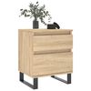 vidaXL Bedside Cabinet Set of 2 Sonoma Oak Engineered wood, metal Medium