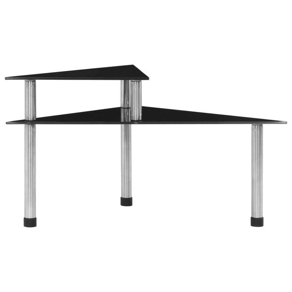 vidaXL Kitchen Shelf Black 19.5x13.8x10.2" Tempered Glass