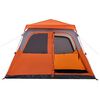 vidaXL Family Tent Dome 6-Person Gray and Orange Quick Release
