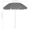 vidaXL Beach Parasol Anthracite Polyester Large Adjustable