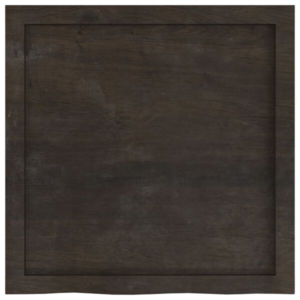 vidaXL Bathroom Countertop Dark Brown 23.6 x 23.6 x (0.8-1.6) " Treated Solid Wood