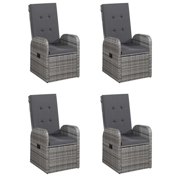 vidaXL 7 Piece Patio Dining Set Gray