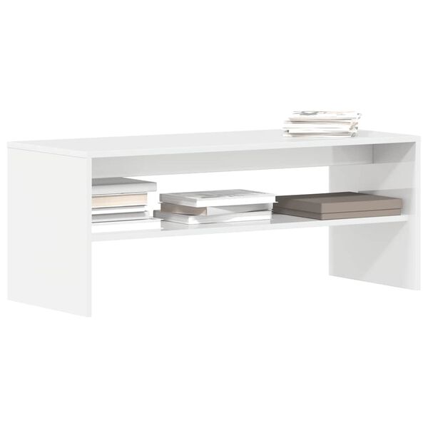 vidaXL TV Cabinet High gloss white Engineered wood Medium TV Cabinet