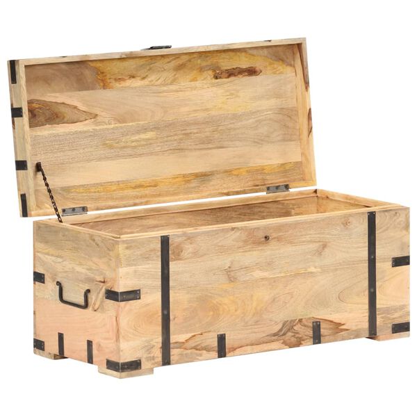 vidaXL Chest Natural Solid Mango Wood Large Chest Rectangular Rustic
