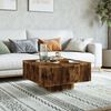 vidaXL Coffee Table Smoked Oak Engineered Wood 23.6x23.6 in Durable