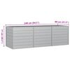 vidaXL Garden Raised Bed Silver Galvanized Steel Large Garden Raised Bed