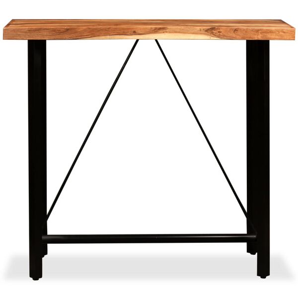 vidaXL Bar Table Natural wood with black legs Solid acacia wood, Steel