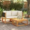 vidaXL Garden Sofa Acacia wood Solid Acacia wood, PE rattan, Fabric Medium