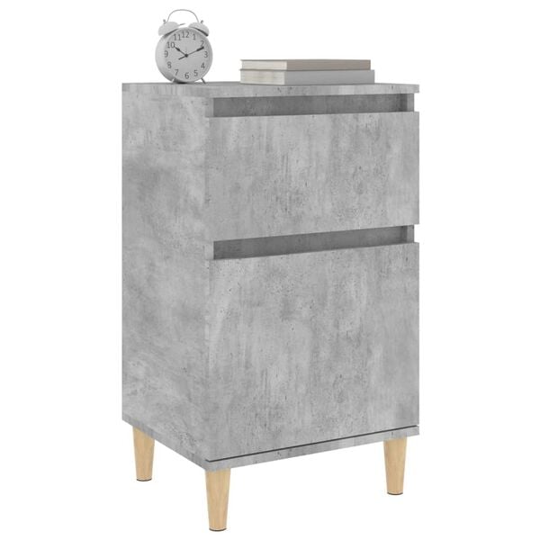 vidaXL Bedside Cabinet Set of 2 Concrete Grey Engineered wood