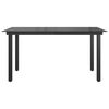 vidaXL Garden Dining Table Black Aluminum Medium Durable