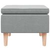 vidaXL Stool Light grey Fabric (100% polyester), rubber wood Compact