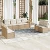 vidaXL Garden Sofa Set Beige