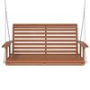 vidaXL Garden Swing Bench Brown Solid Fir Wood Standard Ergonomic