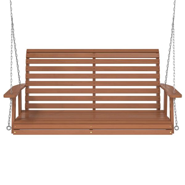 vidaXL Garden Swing Bench Brown Solid Fir Wood Standard Ergonomic