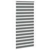 vidaXL Zebra Blind Dark Grey Polyester 41.3x90.6 in Height-Adjustable