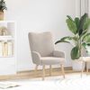 vidaXL Armchair Light Grey 24.80 x 26.38 x 37.01 in Sherpa Fabric