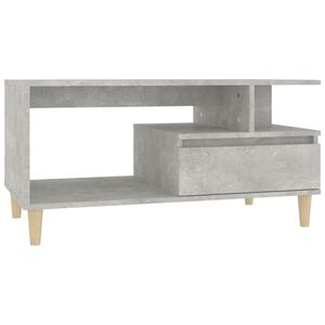 vidaXL Coffee Table Concrete Gray Engineered wood Medium Coffee Table