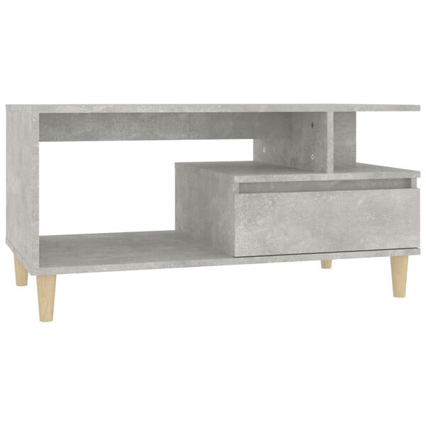 vidaXL Coffee Table Concrete Gray Engineered wood Medium Coffee Table
