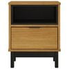 vidaXL Bedside Cabinet Oak Solid pine wood, engineered wood, plastic