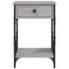 vidaXL Bedside Cabinet Grey Sonoma Engineered wood, Iron Medium