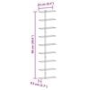 vidaXL Wall-mounted Wine Rack for 9 Bottles 2 pcs Gold Iron