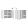vidaXL Wall Cabinet White Engineered wood Medium Wall mounting