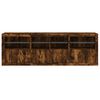vidaXL Sideboard with LED Lights Smoked Oak 79.5"x14.6"x26.4"