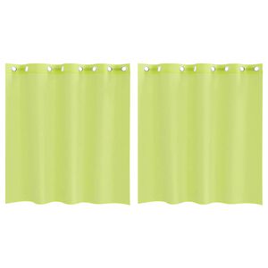 vidaXL Voile Curtains with Grommets 2 pcs Apple Green 55.1x55.1"