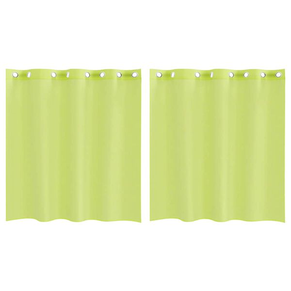 vidaXL Voile Curtains with Grommets 2 pcs Apple Green 55.1x55.1"