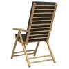 vidaXL Garden Reclining Chair Set of 6 Dark gray and bamboo