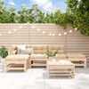 vidaXL Garden Lounge Set Natural Pine Solid Pine Wood, Plywood Slats