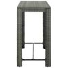 vidaXL Garden Bar Set Grey PE rattan, powder-coated steel Standard