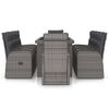 vidaXL Outdoor Dining Set Grey