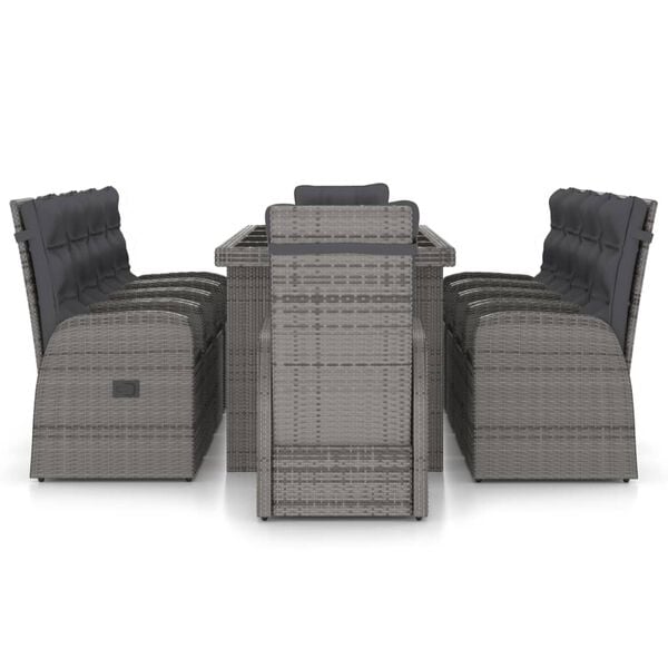 vidaXL Outdoor Dining Set Grey