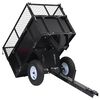 vidaXL Tipping Trailer Black Steel One Size Collapsible