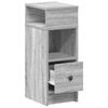 vidaXL Bedside Cabinet Gray sonoma Engineered wood Compact