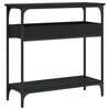 vidaXL Console Table Black Engineered wood 29.5 x 11.4 x 29.5 in