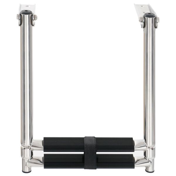 vidaXL Folding Boarding Ladder 2-step Stainless Steel