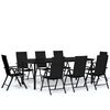 vidaXL Garden Dining Set Black