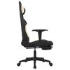 vidaXL Gaming Chair Black and Cream Polyester Gaming Chair Rectangular