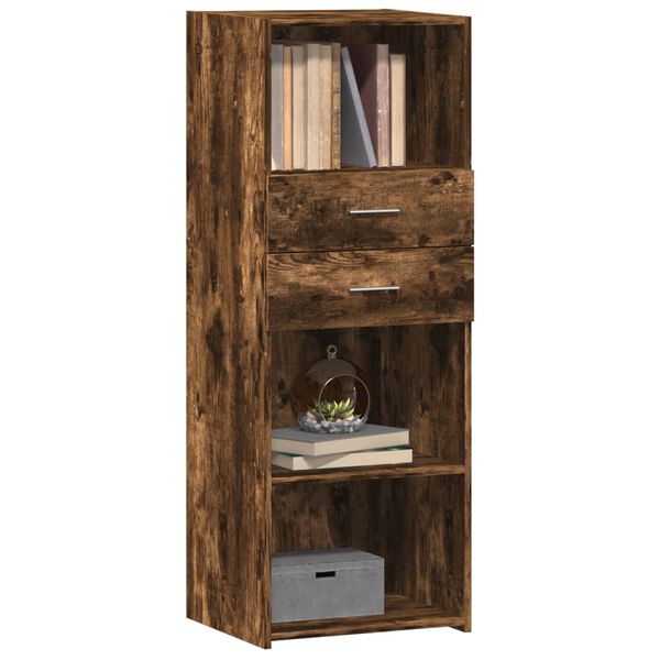vidaXL Highboard Smoked oak Engineered wood Medium Highboard