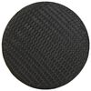 vidaXL Tea Table Black PE rattan, powder-coated steel, PP board Medium