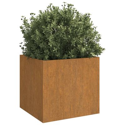 vidaXL Planters 2 pcs Anthracite 16.5"x15.7"x15.4" Cold-rolled Steel