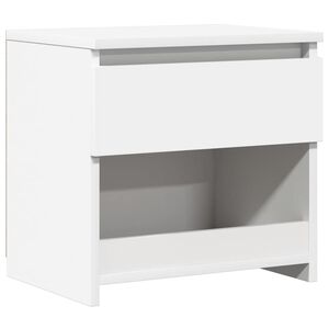 vidaXL Bedside Cabinet White Engineered wood