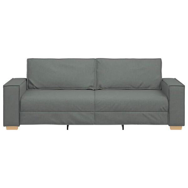vidaXL 3-Seater Sofa Dark Grey 86.6"x30.7"x33.1" Fabric