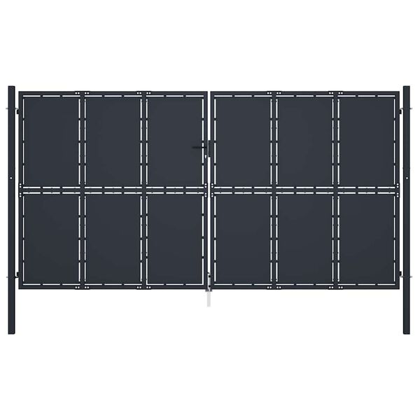 vidaXL Garden Gate Steel 157.5x78.7" Anthracite