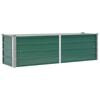 vidaXL Raised Bed Green Galvanized steel 63.0 x 15.7 x 17.7 in Durable