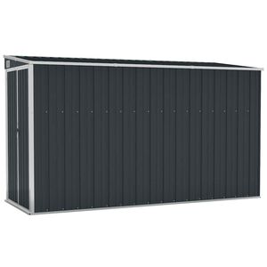 vidaXL Garden Shed Anthracite Galvanized steel, metal Medium Garden Shed