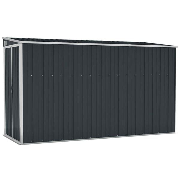 vidaXL Garden Shed Anthracite Galvanized steel, metal Medium Garden Shed
