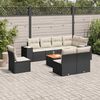 vidaXL Garden Sofa Set Black, Cream White
